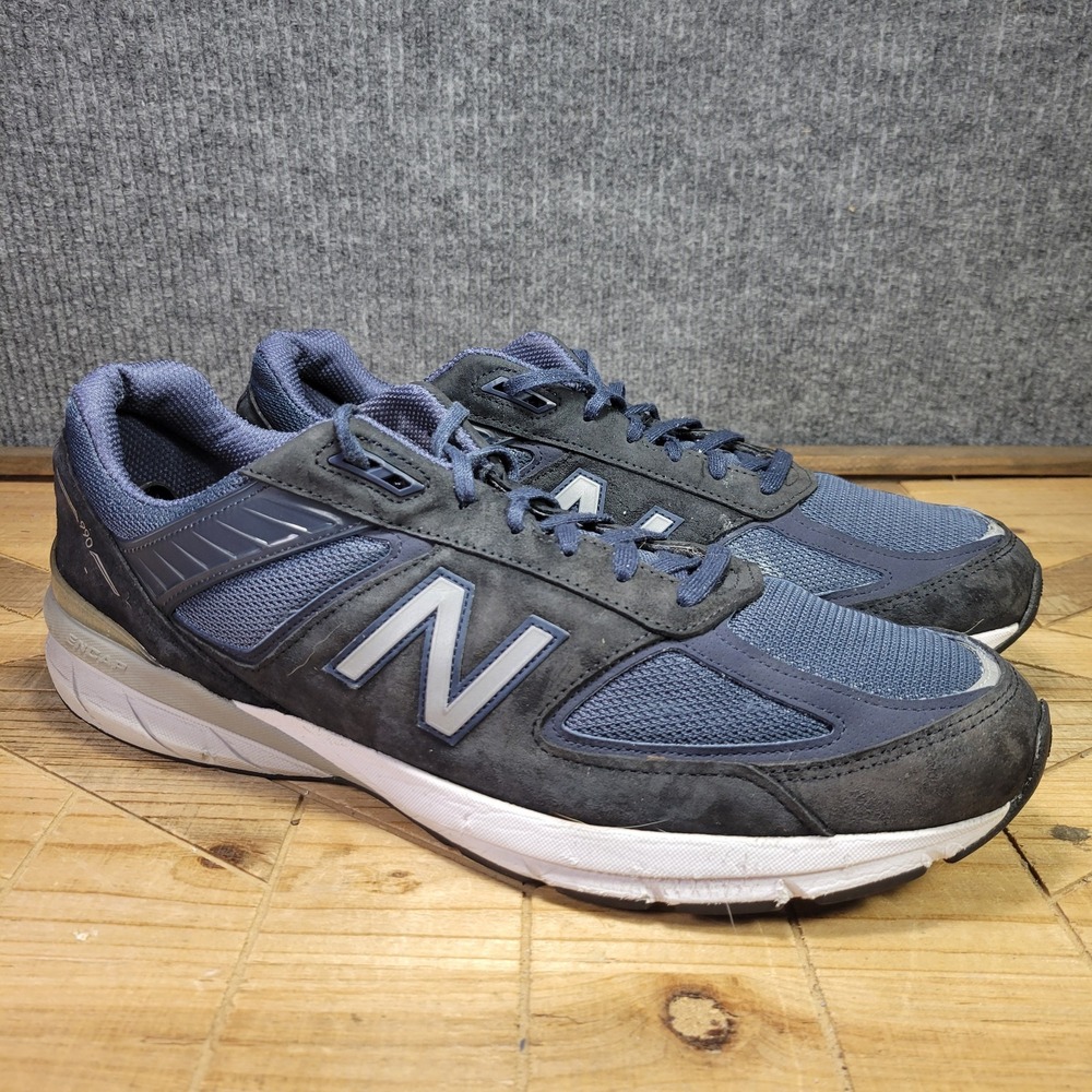 New Balance 990v5 Mens Size 15 M990NV5 Blue Suede Mesh Running Shoes Sneakers
